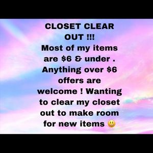 Closet clear out